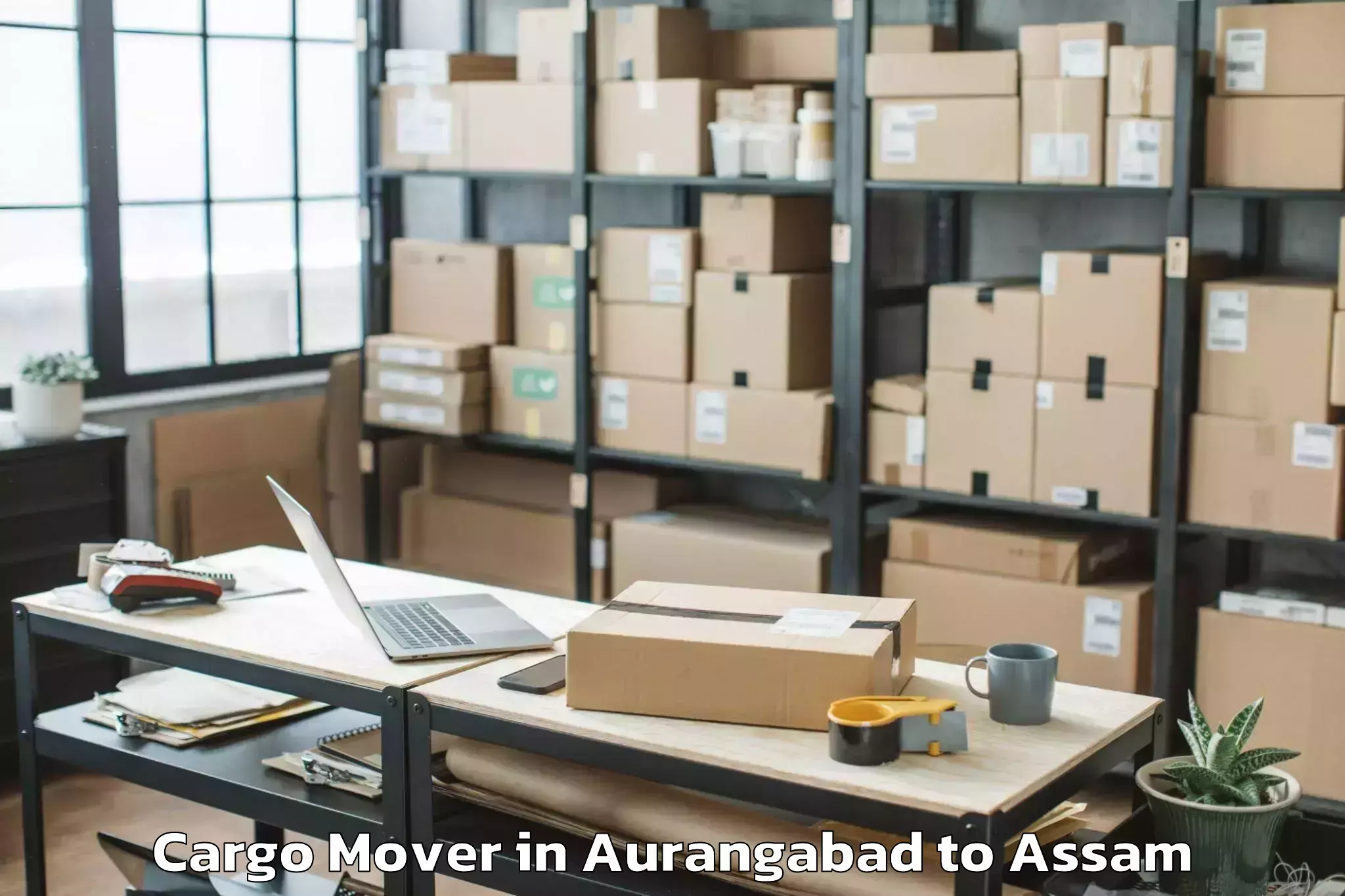 Easy Aurangabad to Marigaon Cargo Mover Booking